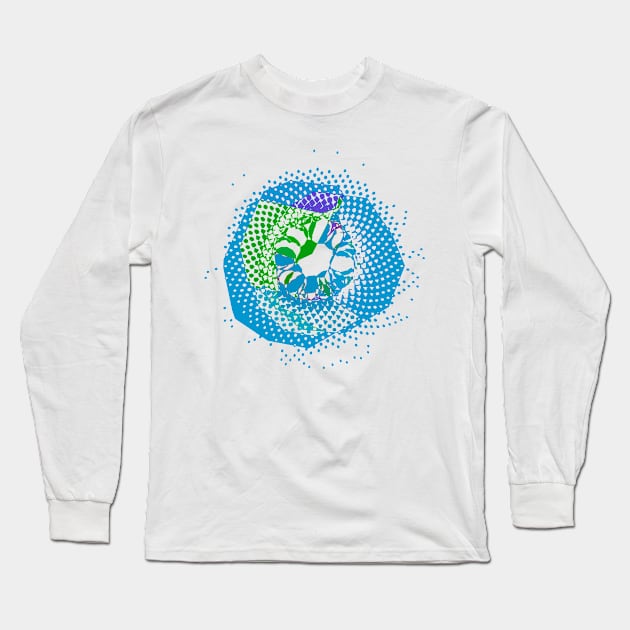 3D Crystal Phyllotaxis Flower Long Sleeve T-Shirt by quasicrystals